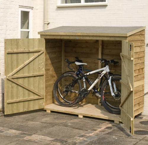 6x3 wooden bike store - bike,