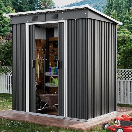 Metal garden storage shed - metal,