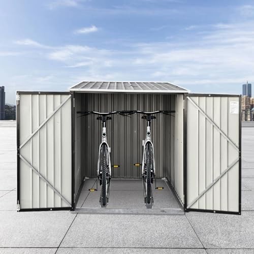 Metal garden bike shed pent - shed,