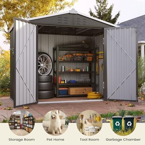 Metal garden storage shed - metal,