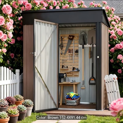 Metal garden storage shed - metal,