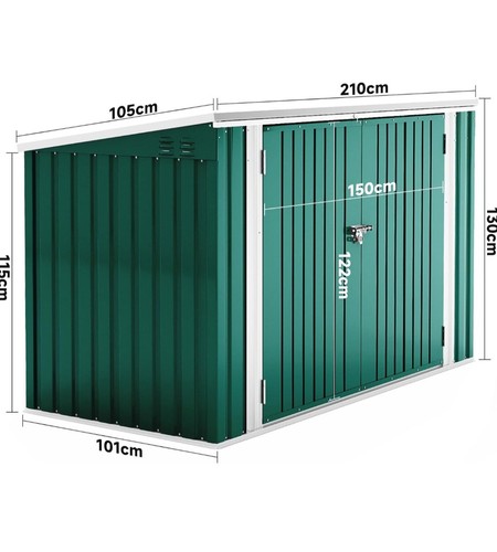 Lockable garden storage shed - lockable,