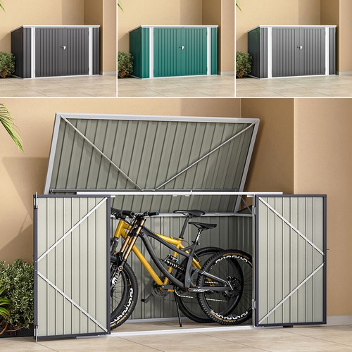 Metal bike storage shed - storage,