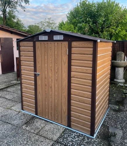 Metal garden shed outdoor - metal, bike
