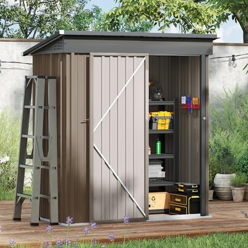 Metal garden storage shed - metal,